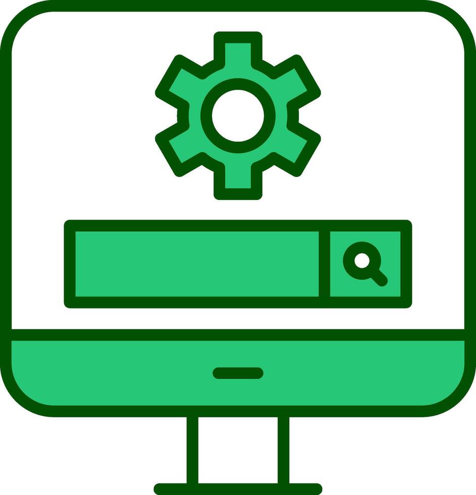 Computer Search Engine Vecto Icon vector