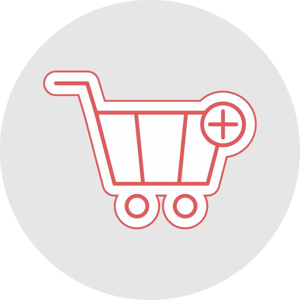 Add To Cart Line Sticker Multicolor Icon vector