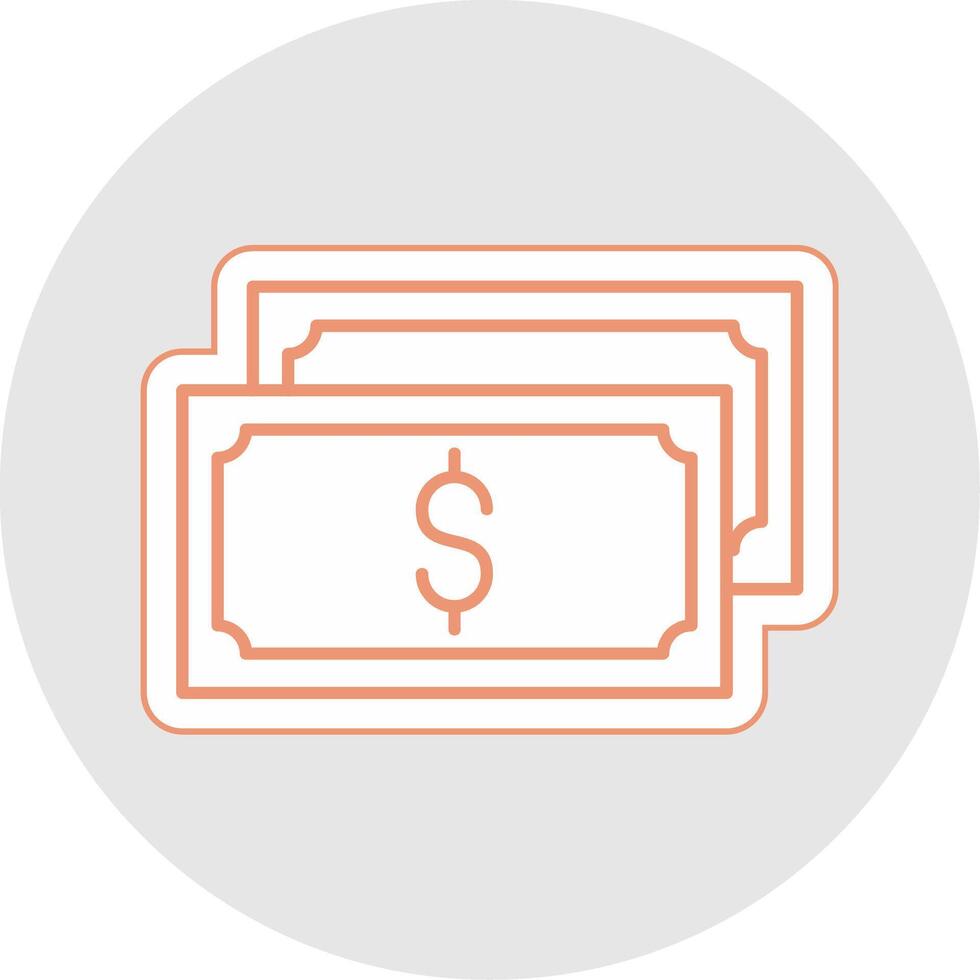 Cash Flow Line Sticker Multicolor Icon vector