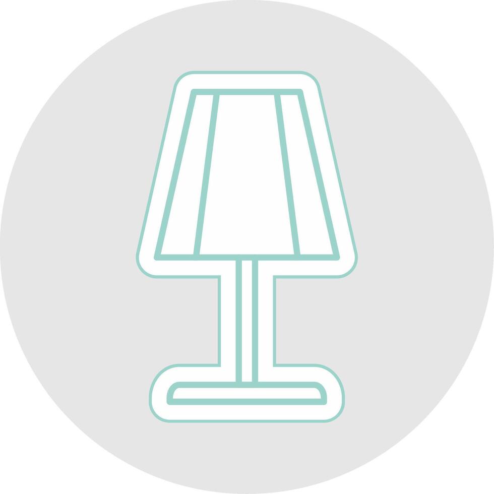 Table Lamp Line Sticker Multicolor Icon vector