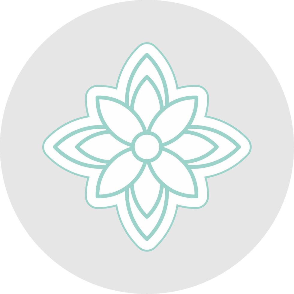 Poinsettia Line Sticker Multicolor Icon vector