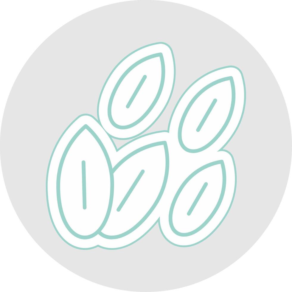 Barley Seeds Line Sticker Multicolor Icon vector