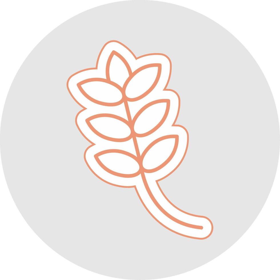 Rice Line Sticker Multicolor Icon vector