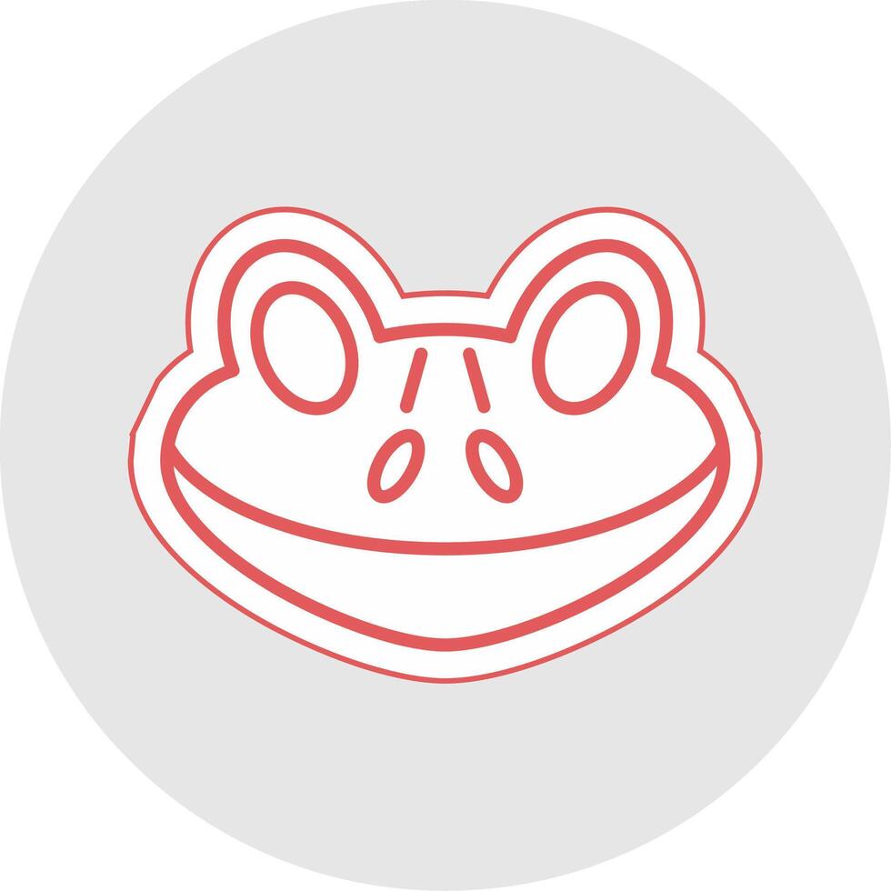 Frog Line Sticker Multicolor Icon vector