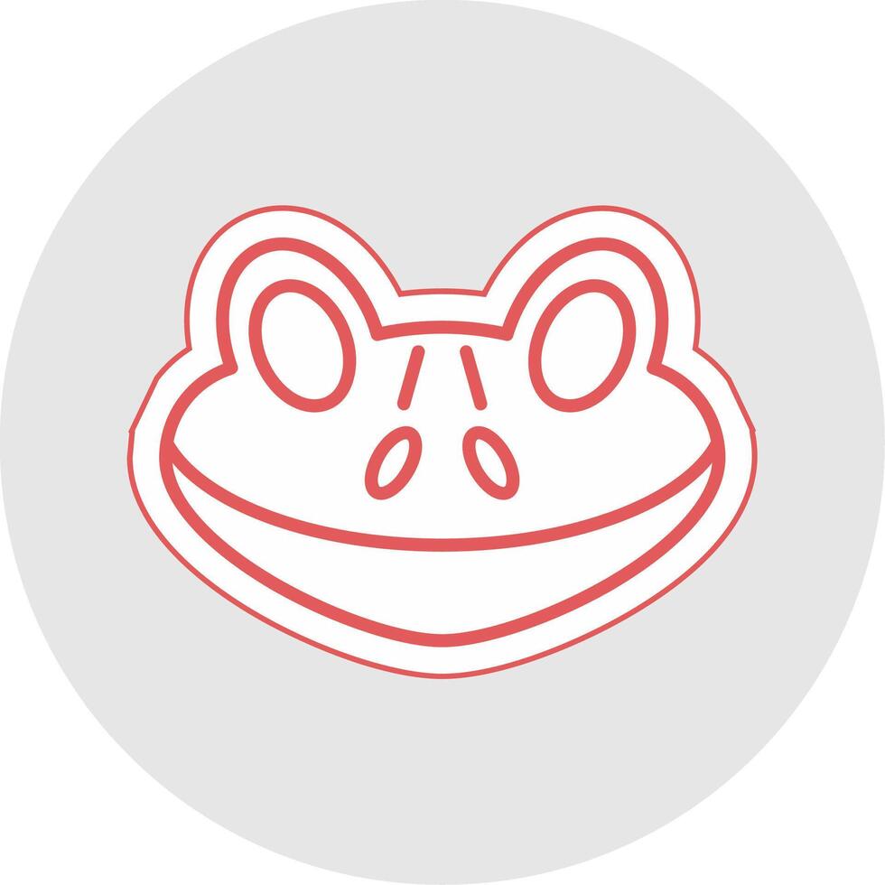 Frog Line Sticker Multicolor Icon vector