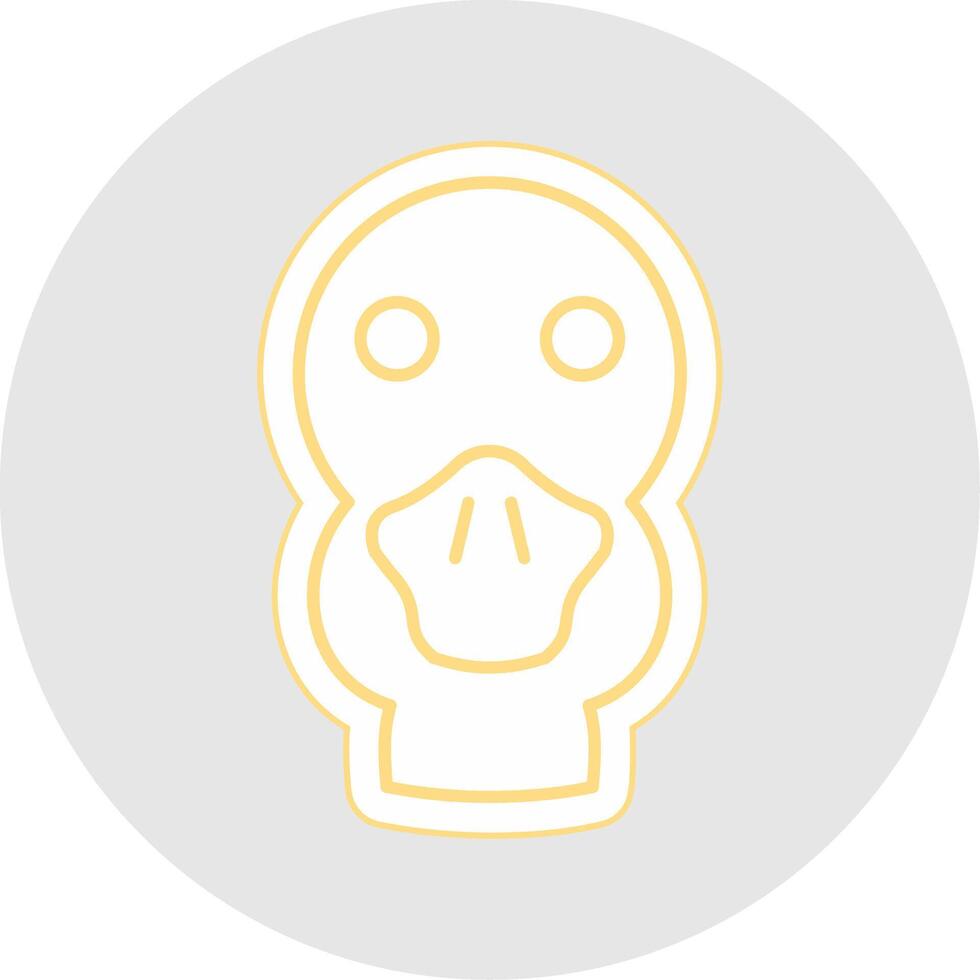 Duck Line Sticker Multicolor Icon vector