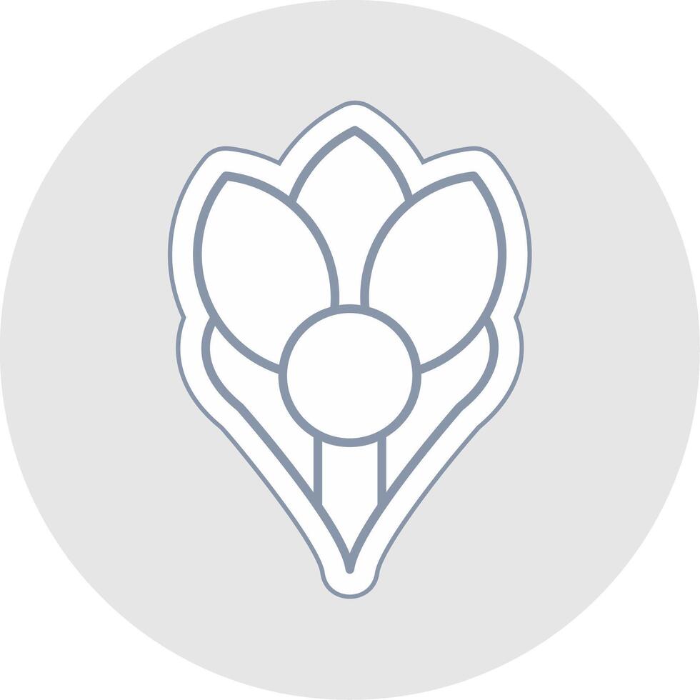 Crocus Line Sticker Multicolor Icon vector