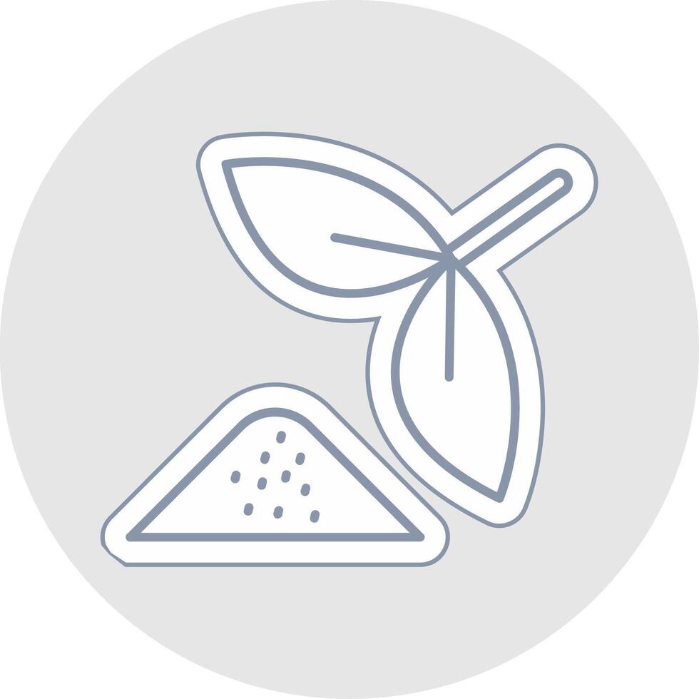 Herbal Line Sticker Multicolor Icon vector