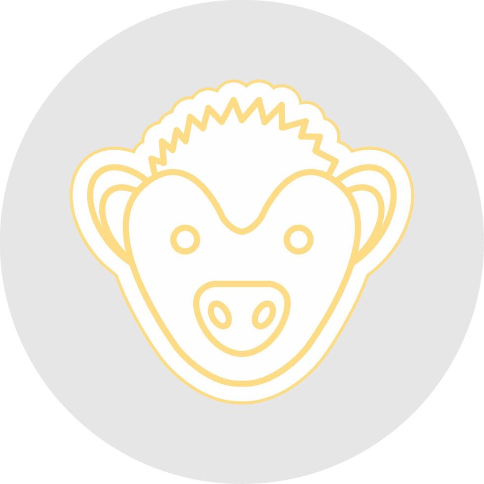 Hedgehog Line Sticker Multicolor Icon vector