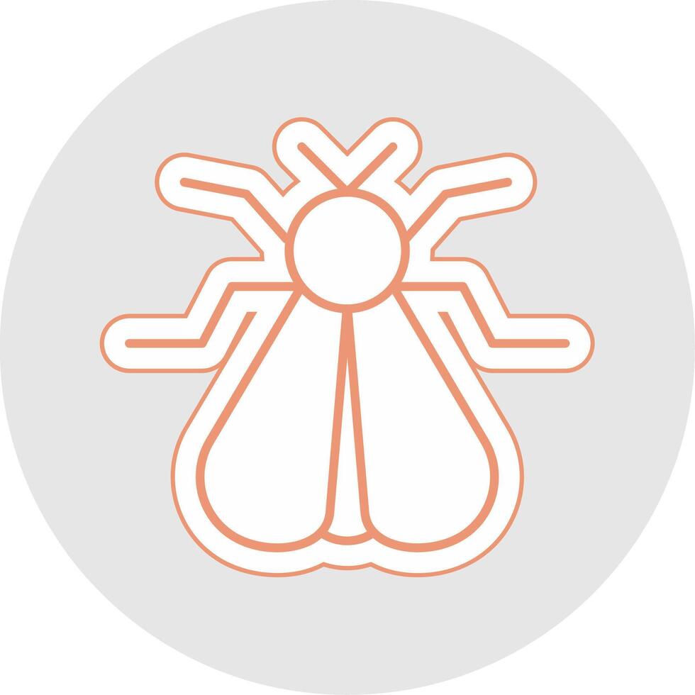 Moth Line Sticker Multicolor Icon vector