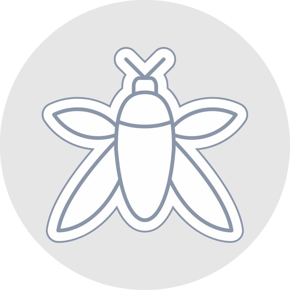 Insect Line Sticker Multicolor Icon vector