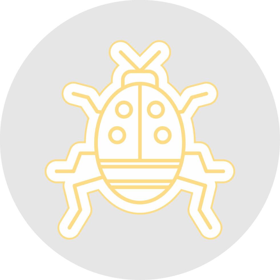 Bug Line Sticker Multicolor Icon vector
