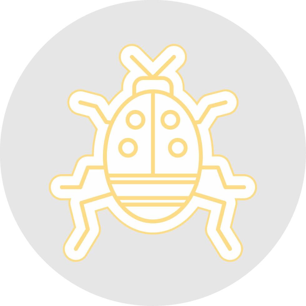 Bug Line Sticker Multicolor Icon vector