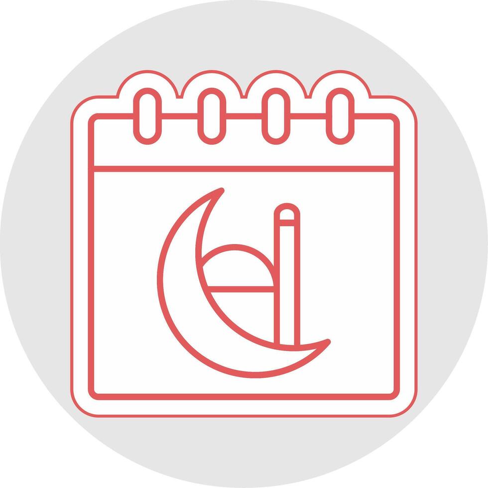 Calendar Line Sticker Multicolor Icon vector