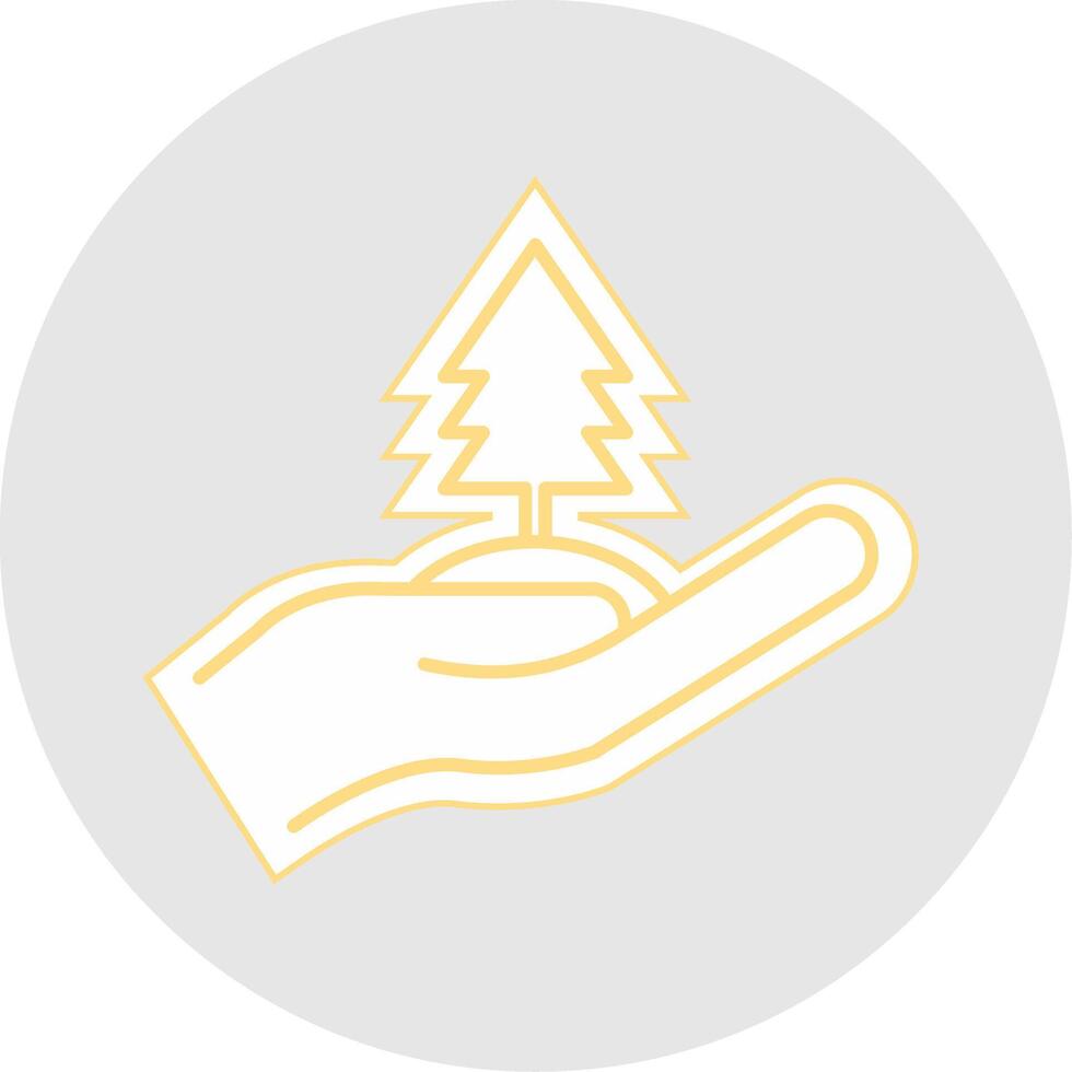 Tree Line Sticker Multicolor Icon vector