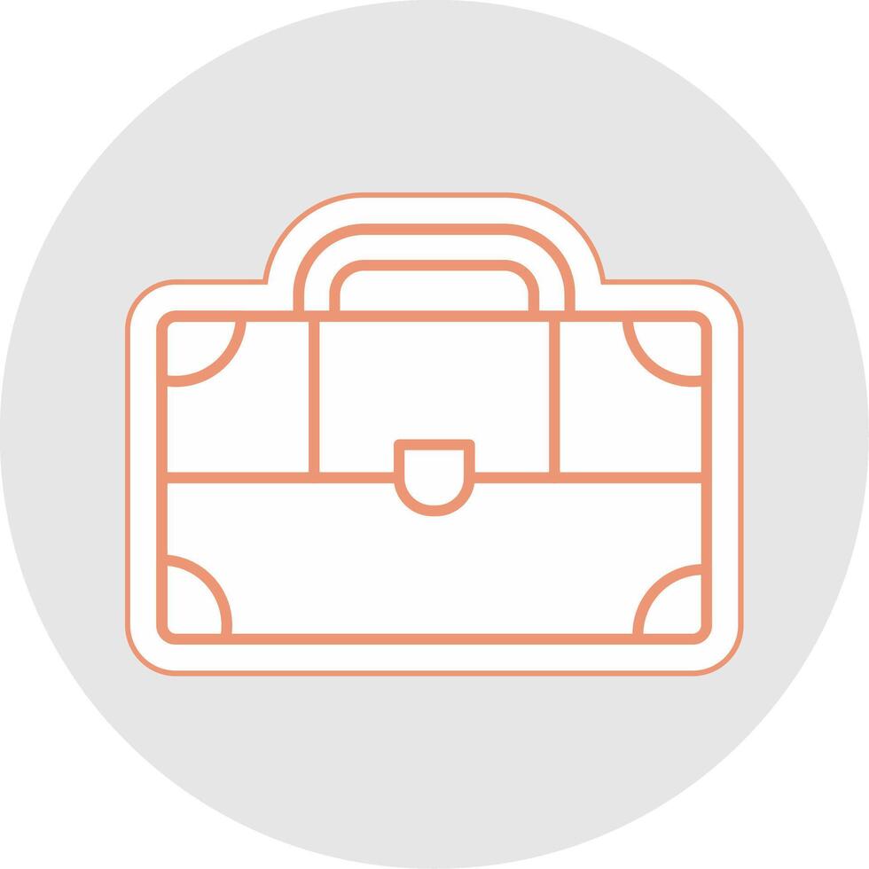 Suitcase Line Sticker Multicolor Icon vector