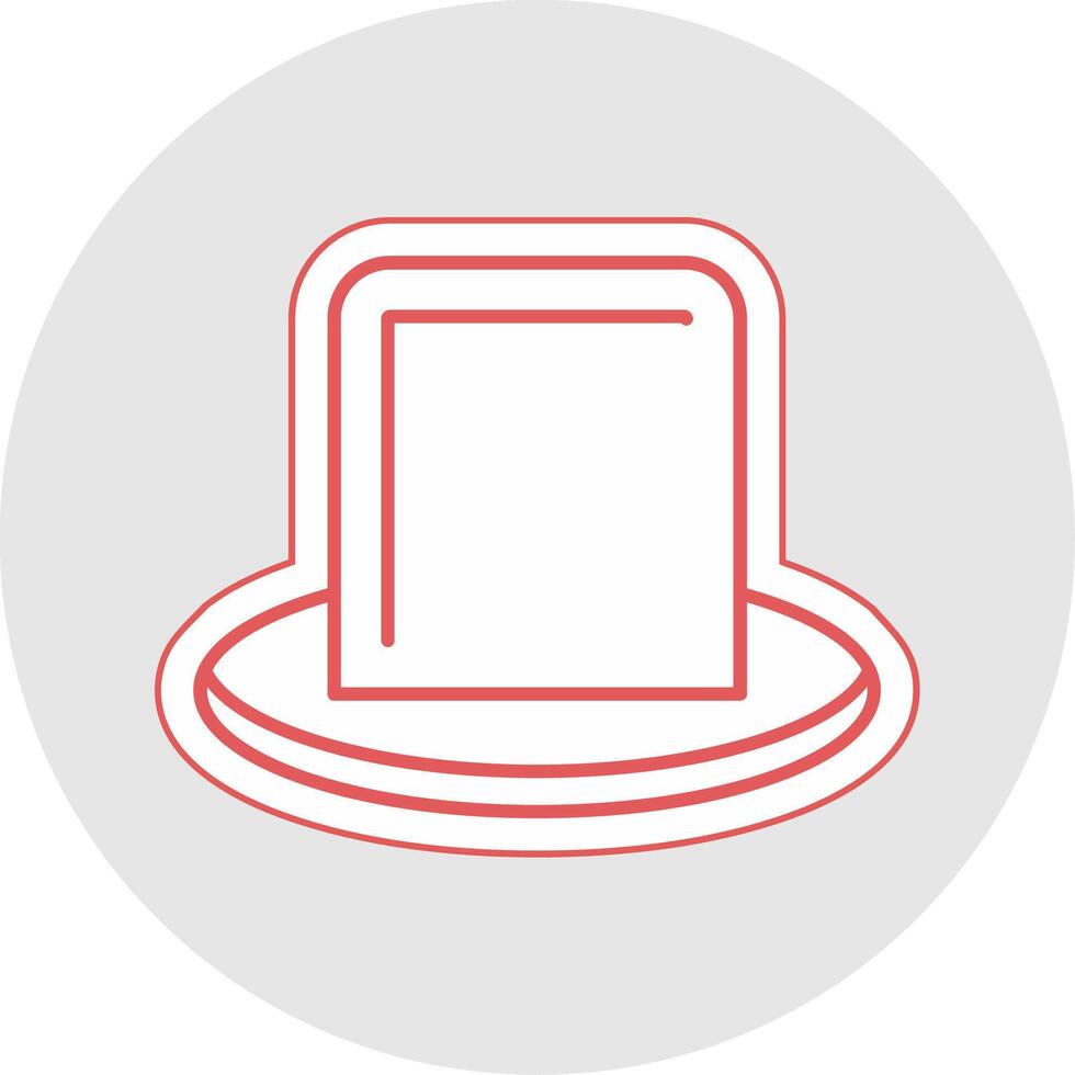 Hat Line Sticker Multicolor Icon vector