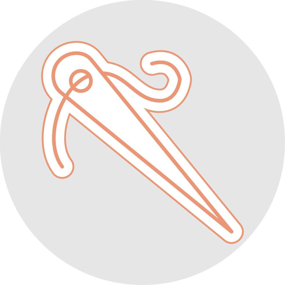 Needle Line Sticker Multicolor Icon vector