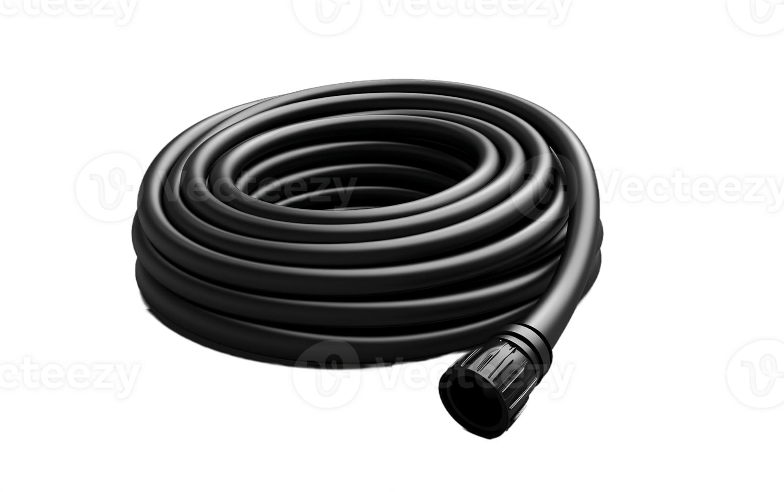 AI generated Rubber Hose for Watering on White Transparent Background png