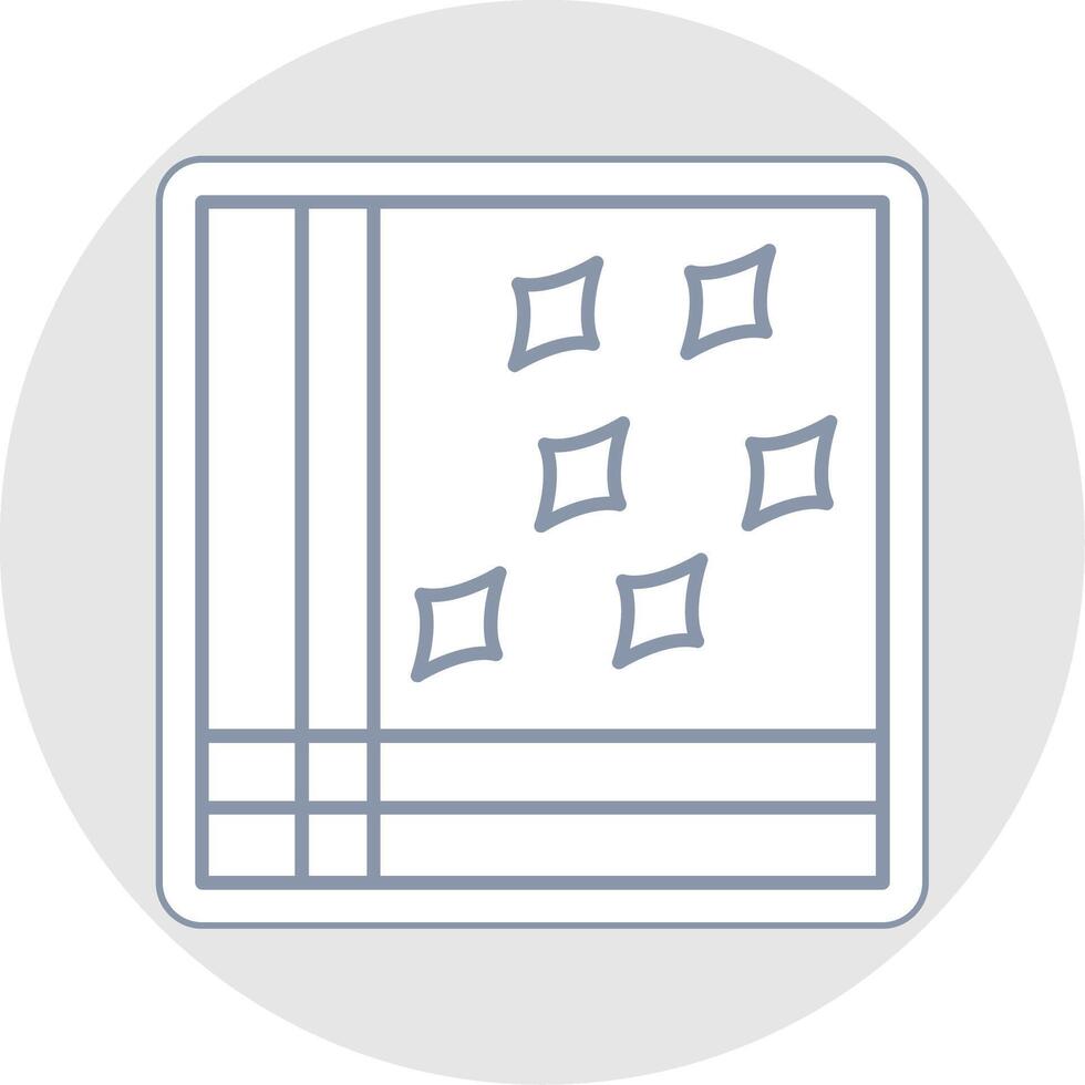 Handkerchief Line Sticker Multicolor Icon vector