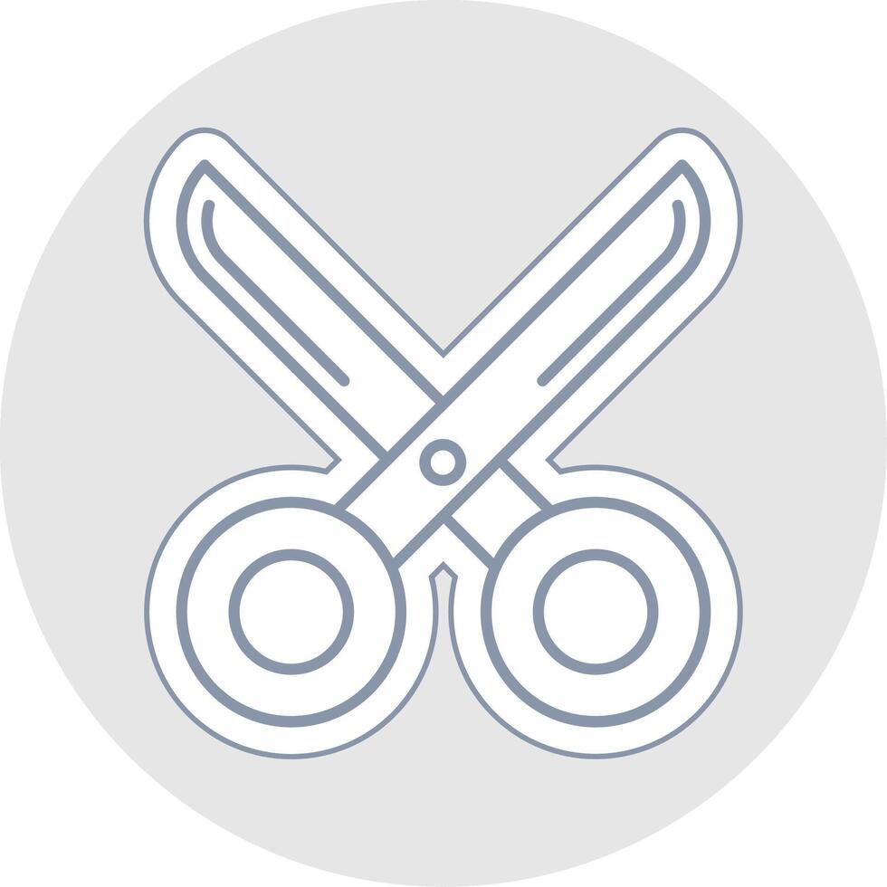 scissor Line Sticker Multicolor Icon vector