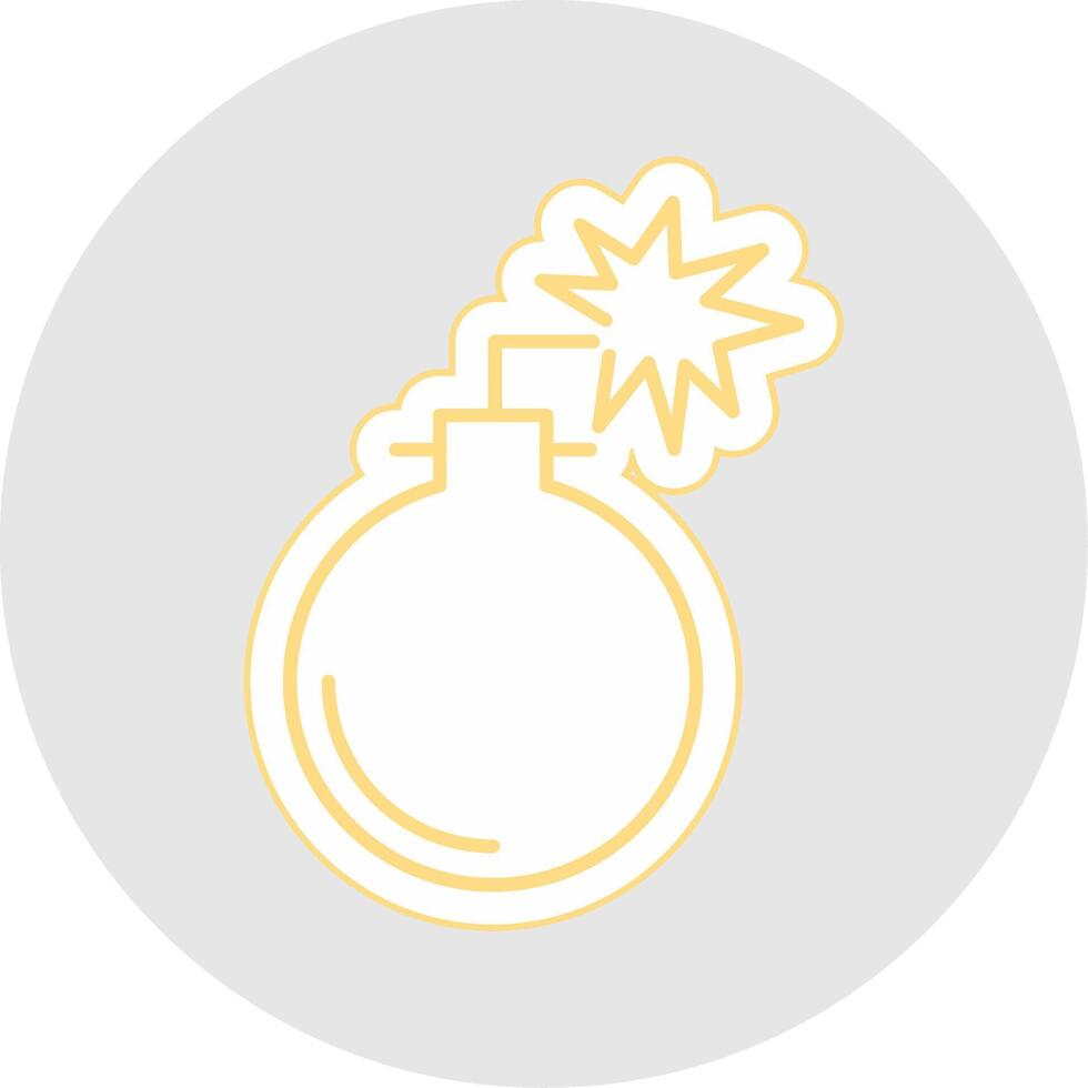 Bomb Line Sticker Multicolor Icon vector