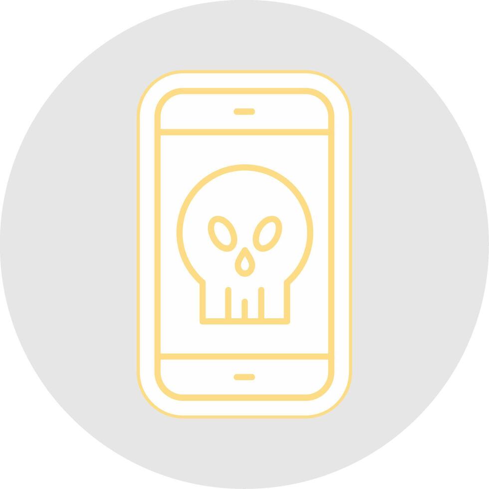 Smartphone Line Sticker Multicolor Icon vector