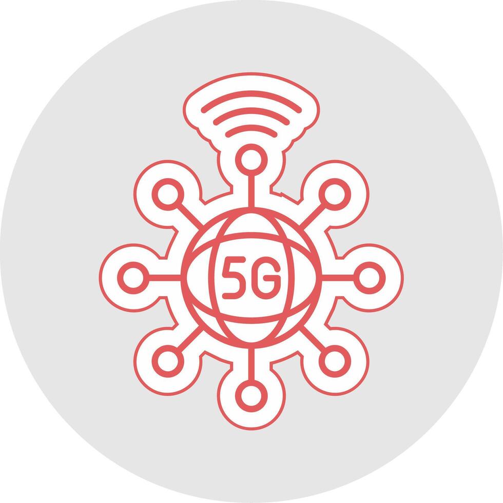 Connection Line Sticker Multicolor Icon vector