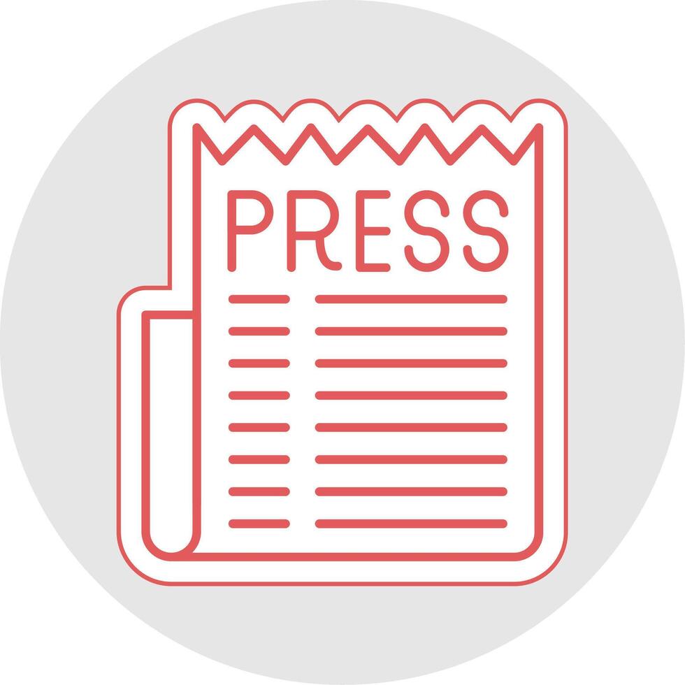 Press Release Line Sticker Multicolor Icon vector