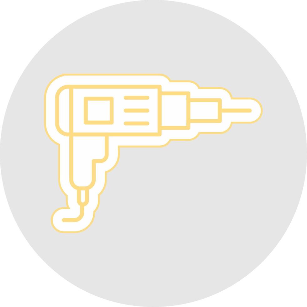 Driller Line Sticker Multicolor Icon vector