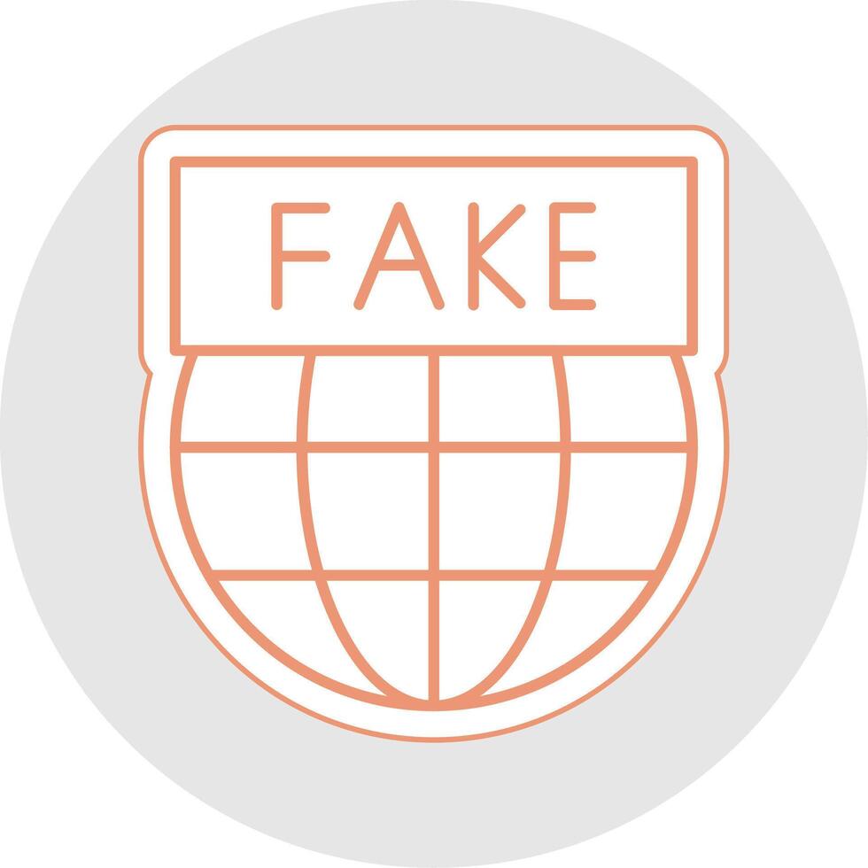 Fake News Line Sticker Multicolor Icon vector