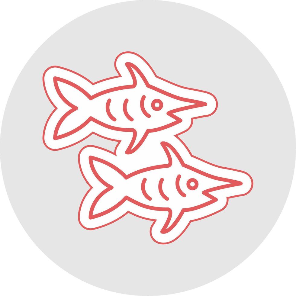 Swordfish Line Sticker Multicolor Icon vector