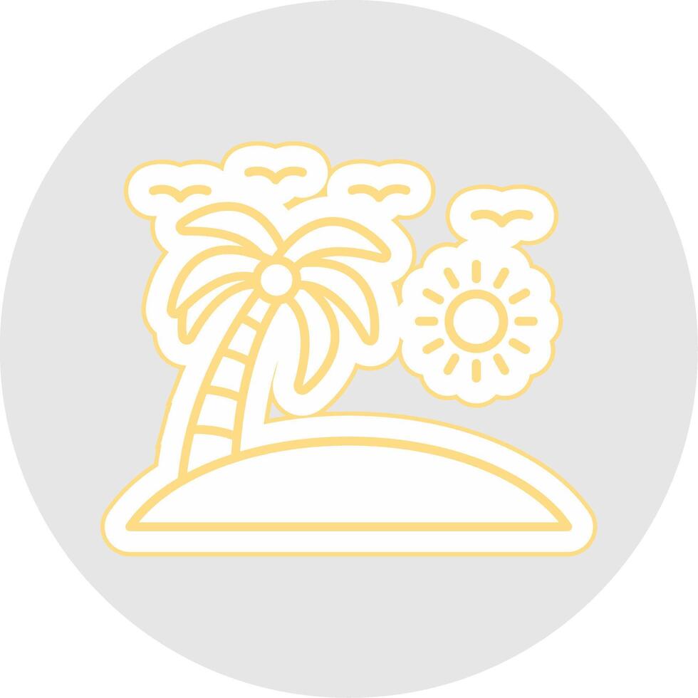 Beach Line Sticker Multicolor Icon vector