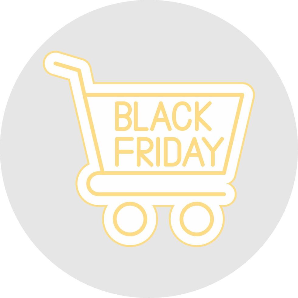 Black Friday Line Sticker Multicolor Icon vector