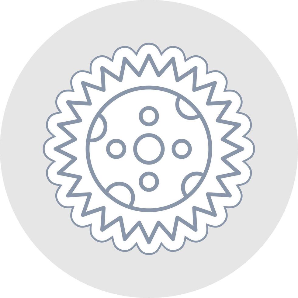 Eclipse Line Sticker Multicolor Icon vector