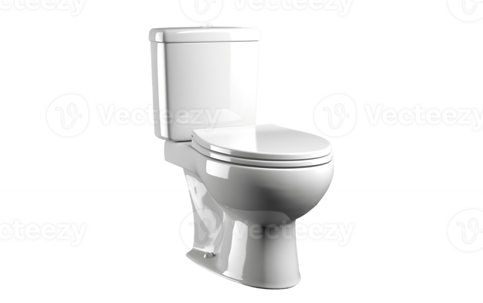 ai généré céramique toilette sur blanc transparent Contexte png