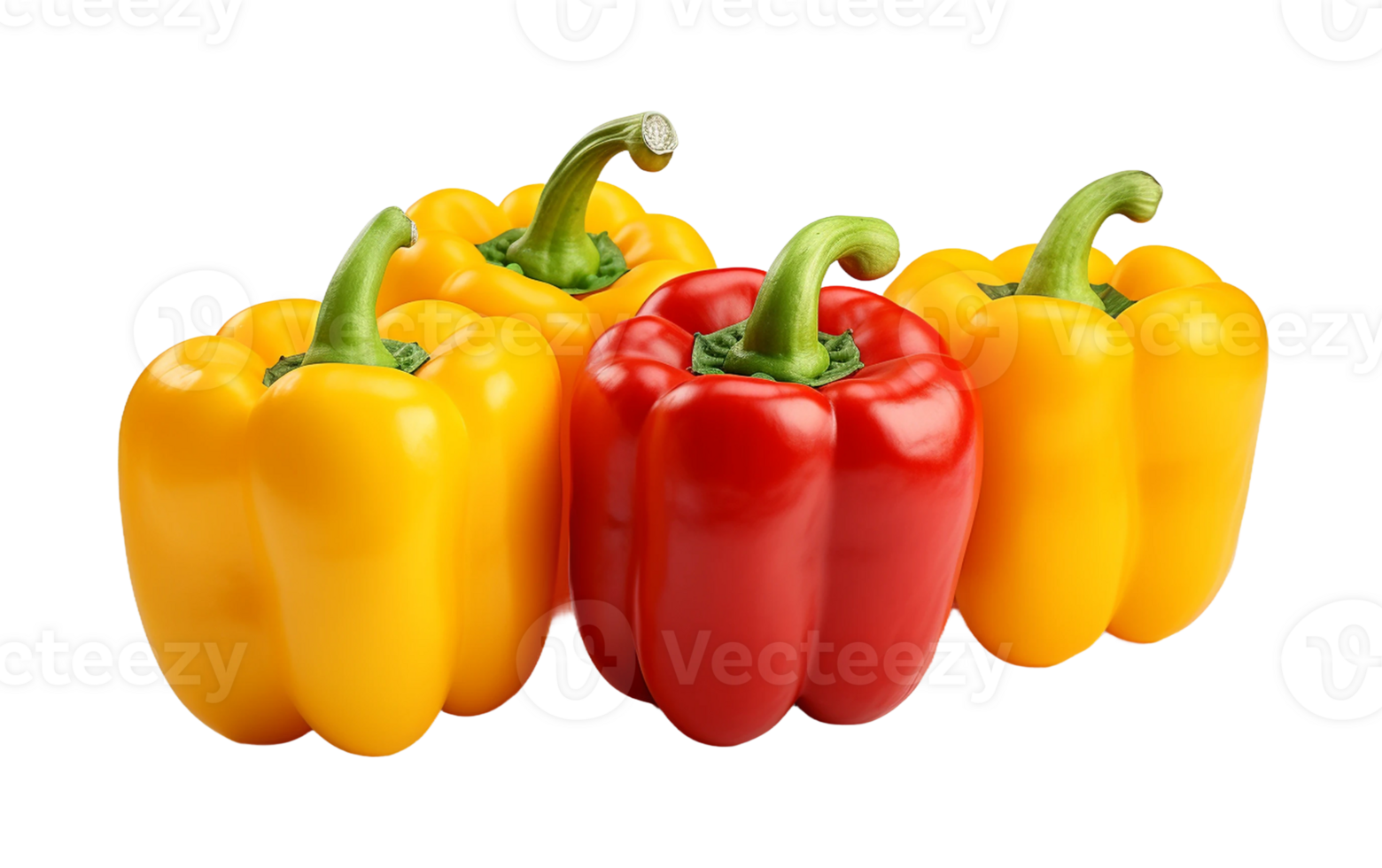 AI generated Bell Peppers on White Transparent Background png