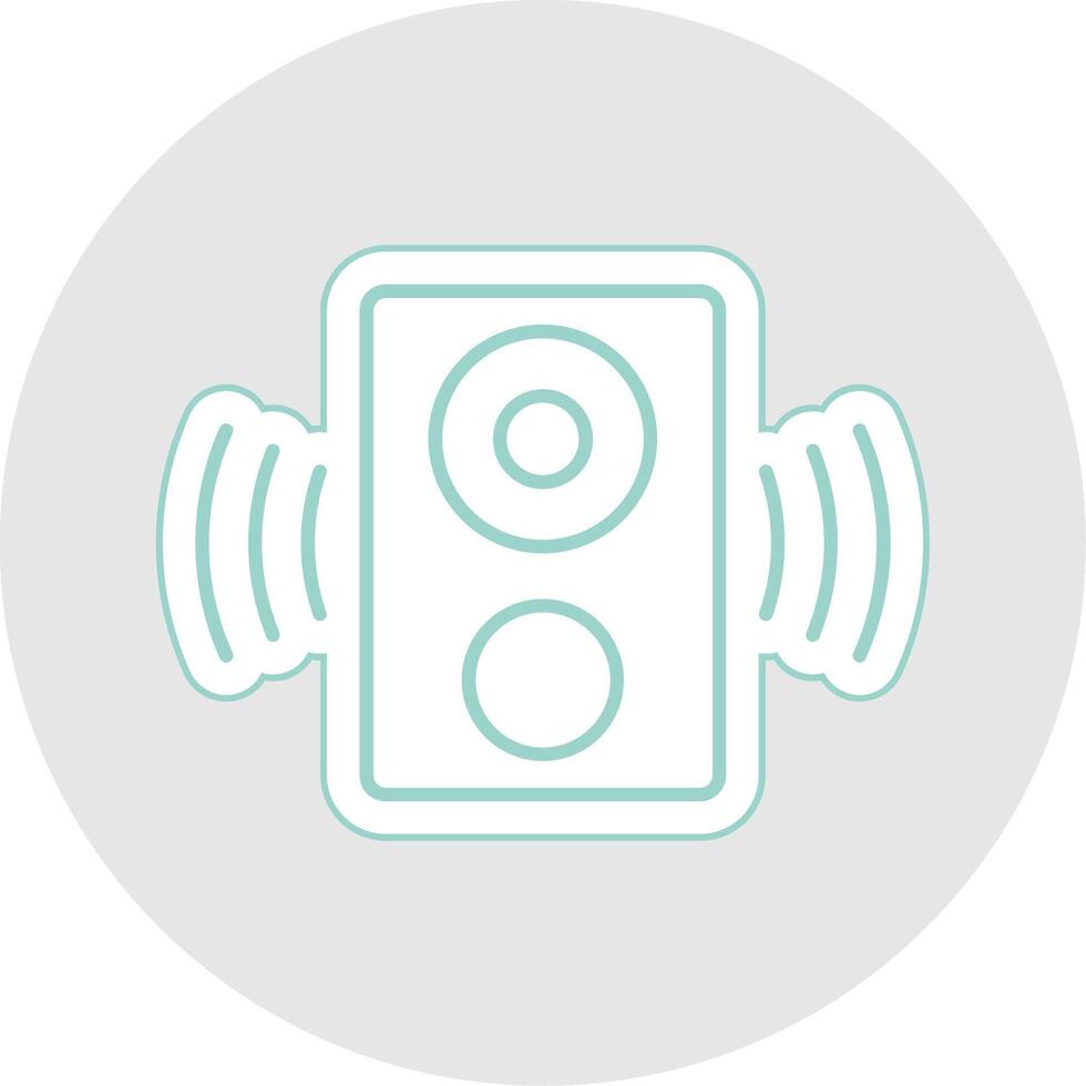 Speaker Line Sticker Multicolor Icon vector