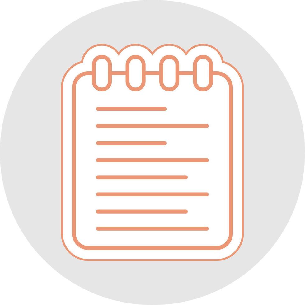 Note Pad Line Sticker Multicolor Icon vector