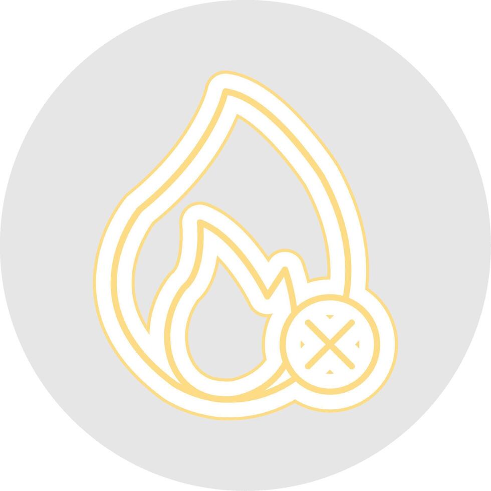 No Fire Line Sticker Multicolor Icon vector