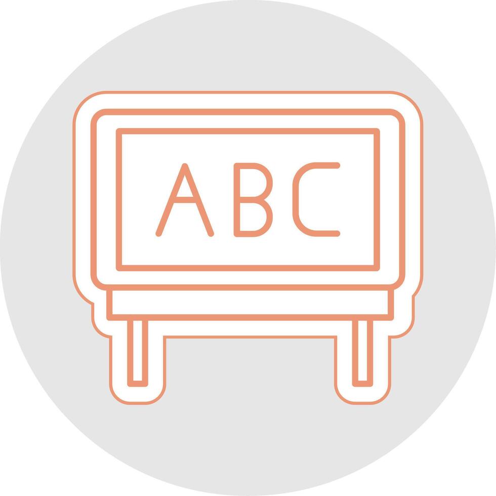 Presentation Line Sticker Multicolor Icon vector
