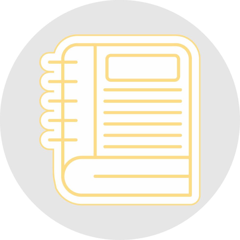 Notebook Line Sticker Multicolor Icon vector