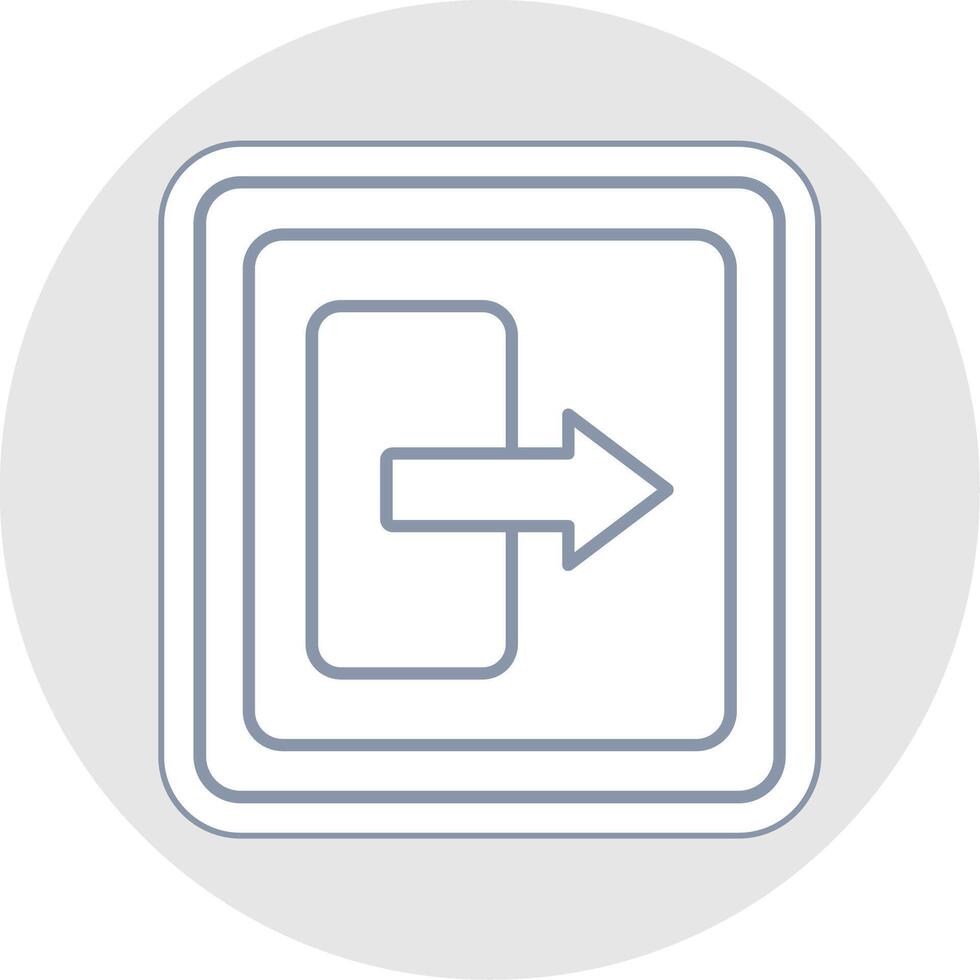 Log Out Line Sticker Multicolor Icon vector