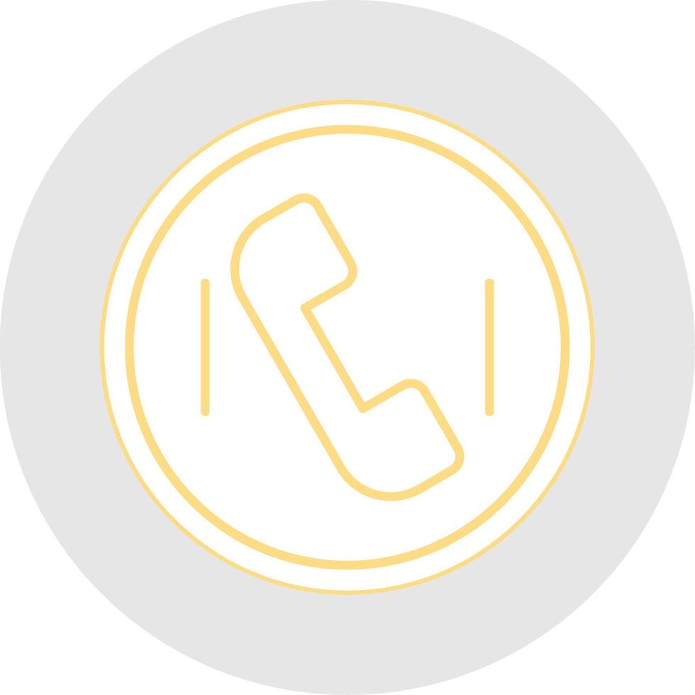 Phone Call Line Sticker Multicolor Icon vector