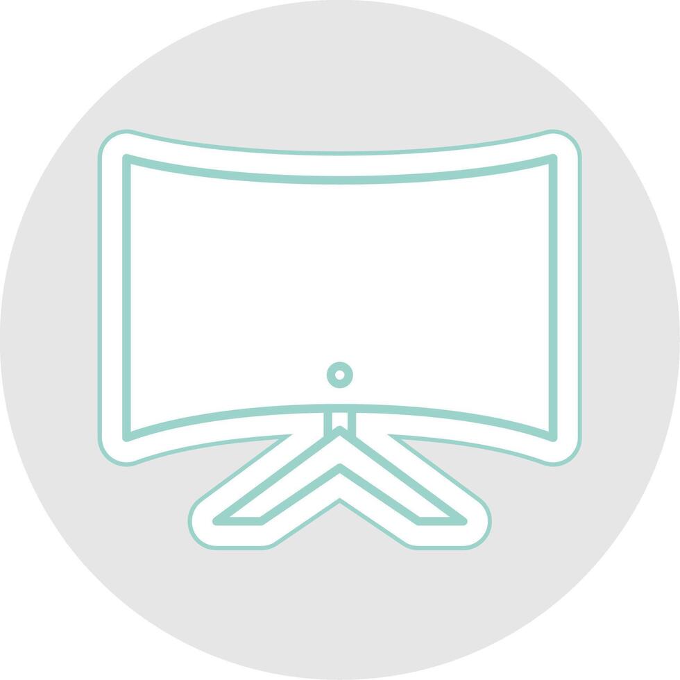 Computer Line Sticker Multicolor Icon vector
