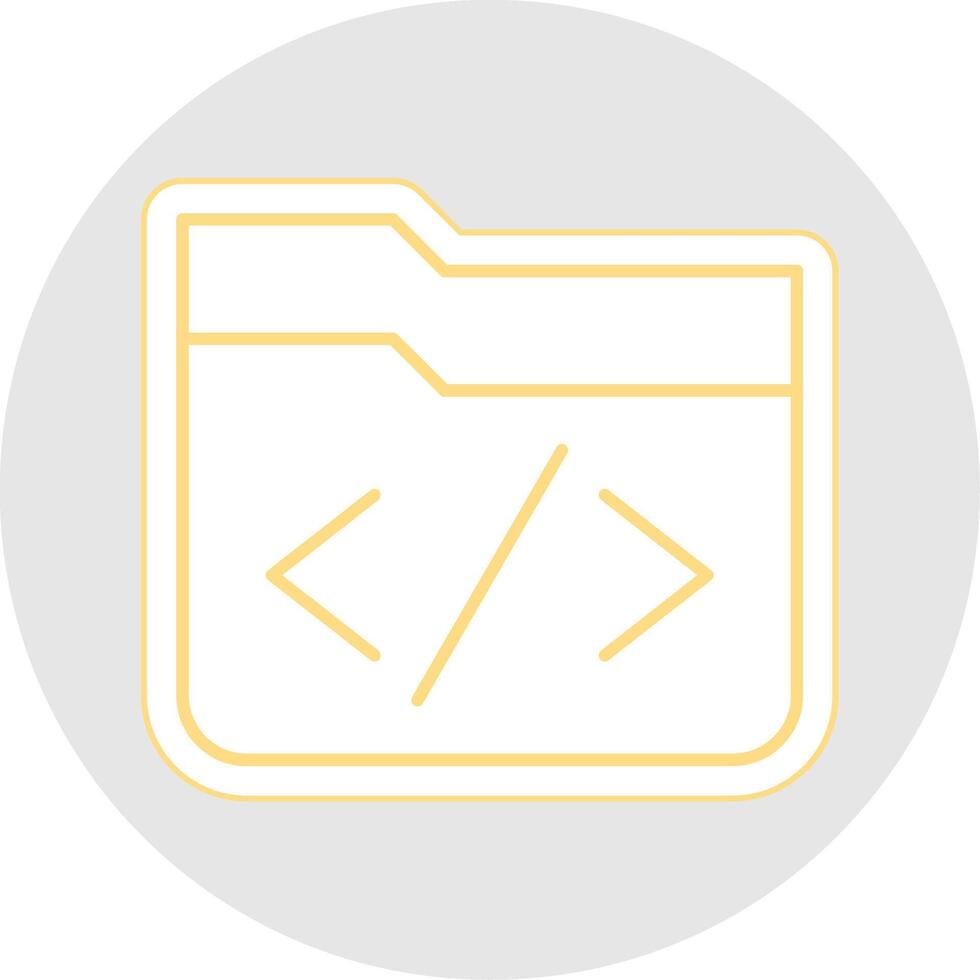 Coding Line Sticker Multicolor Icon vector