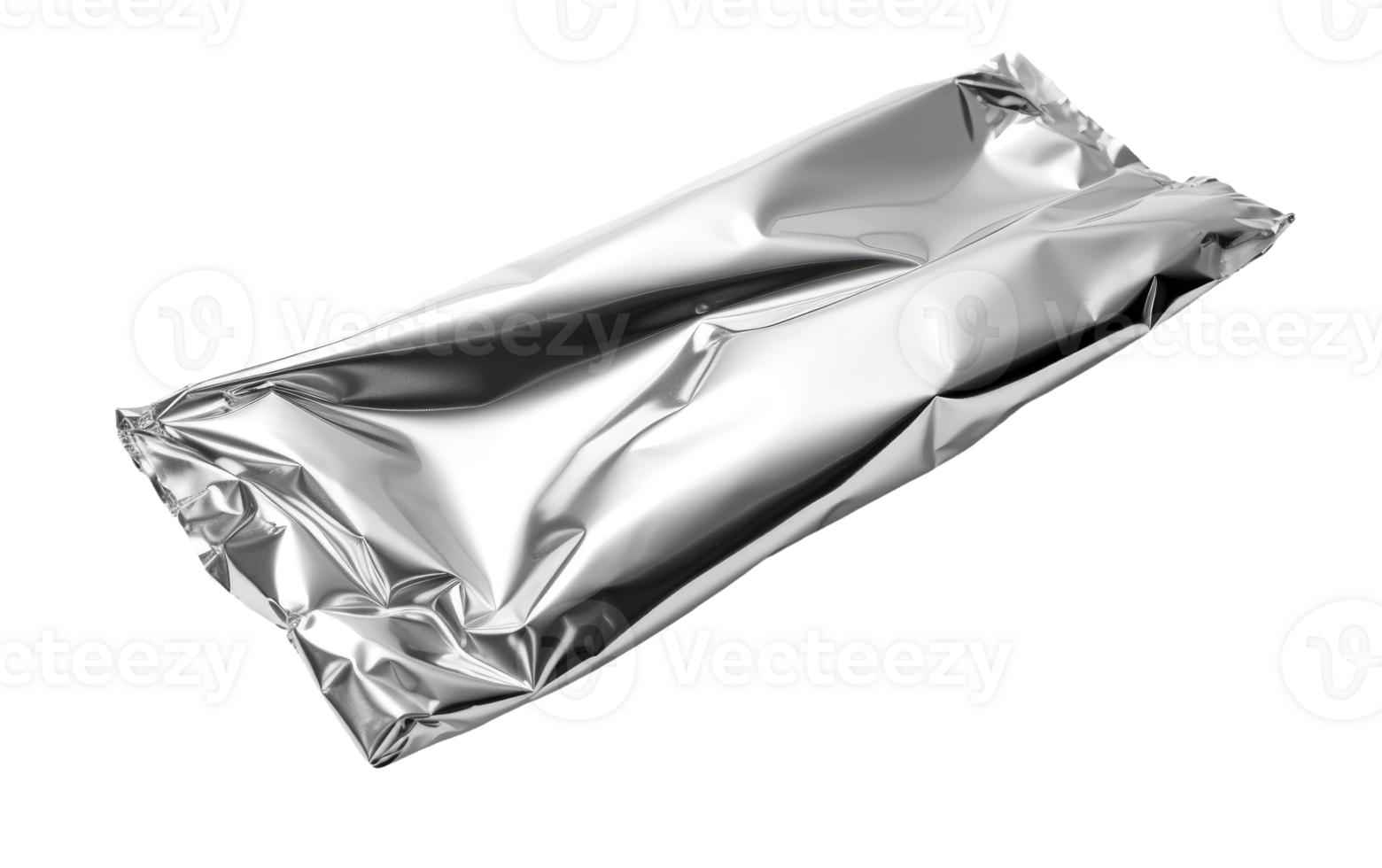 AI generated Tinfoil Object with Crinkled on Transparent background png