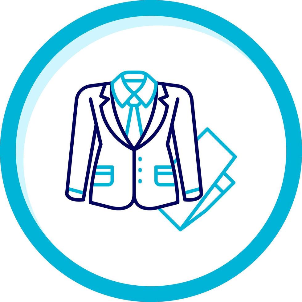Business suit Two Color Blue Circle Icon vector