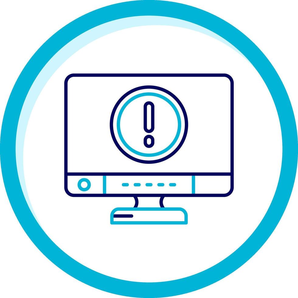 Error Two Color Blue Circle Icon vector