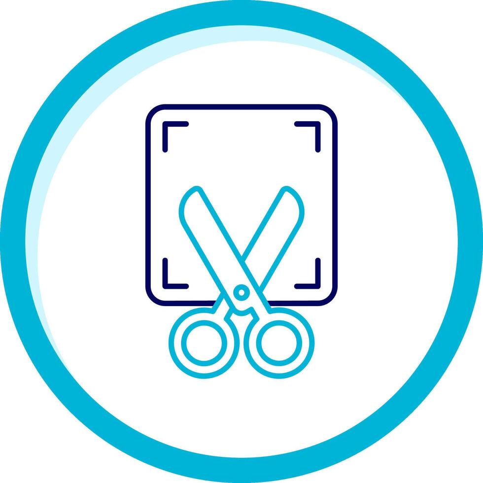 Screenshot Two Color Blue Circle Icon vector